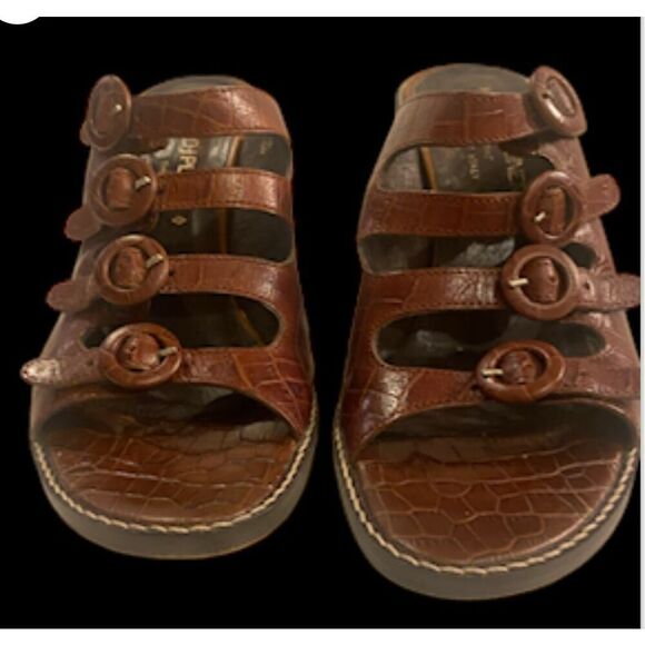 Donald J. Pliner Sz. 8.5 Strappy Slide-In Shoes Made in Italy Leather - Picture 4 of 9